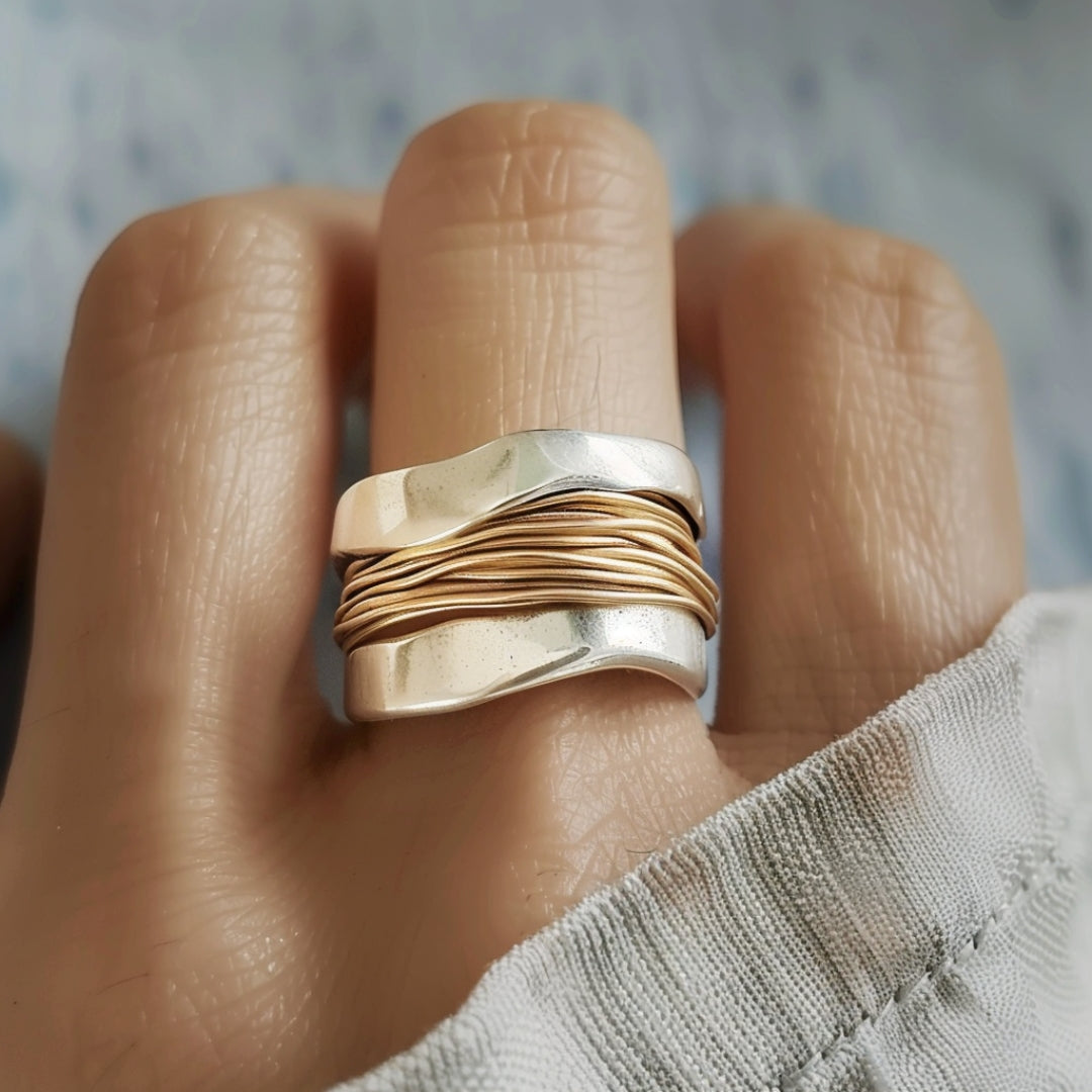 Silver Guldtrådar Ring
