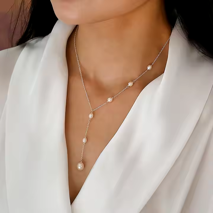 Vintage Hängande Pärlhalsband