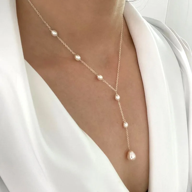 Vintage Hängande Pärlhalsband